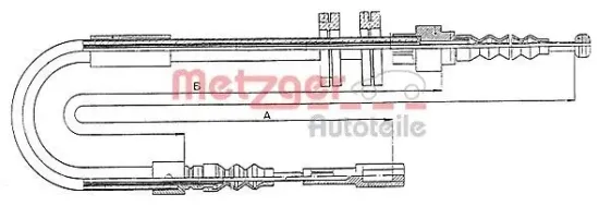 Seilzug, Feststellbremse METZGER 10.7582 Bild Seilzug, Feststellbremse METZGER 10.7582