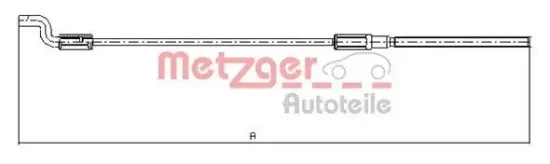 Seilzug, Feststellbremse METZGER 10.7621 Bild Seilzug, Feststellbremse METZGER 10.7621