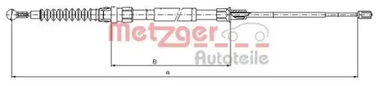 Seilzug, Feststellbremse hinten links hinten rechts METZGER AUTOTEILE 10.7626 Bild Seilzug, Feststellbremse hinten links hinten rechts METZGER AUTOTEILE 10.7626