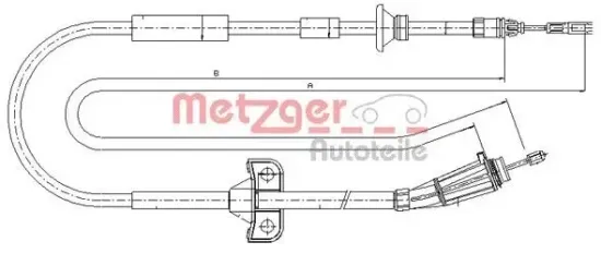 Seilzug, Feststellbremse hinten links hinten rechts METZGER AUTOTEILE 10.8066 Bild Seilzug, Feststellbremse hinten links hinten rechts METZGER AUTOTEILE 10.8066
