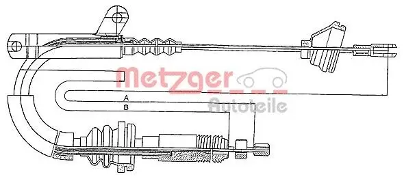 Seilzug, Feststellbremse METZGER 10.817 Bild Seilzug, Feststellbremse METZGER 10.817