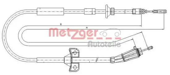 Seilzug, Feststellbremse METZGER 10.8185 Bild Seilzug, Feststellbremse METZGER 10.8185