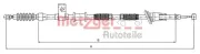 Seilzug, Feststellbremse hinten rechts METZGER 10.8224