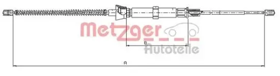 Seilzug, Feststellbremse METZGER 10.9032 Bild Seilzug, Feststellbremse METZGER 10.9032