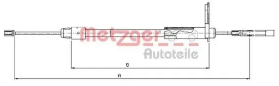 Seilzug, Feststellbremse METZGER 10.9435 Bild Seilzug, Feststellbremse METZGER 10.9435