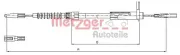 Seilzug, Feststellbremse hinten rechts METZGER AUTOTEILE 10.9456