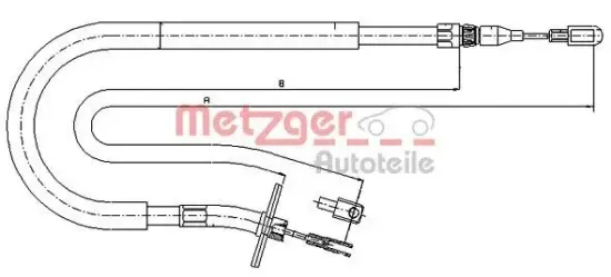 Seilzug, Feststellbremse METZGER 10.9875 Bild Seilzug, Feststellbremse METZGER 10.9875