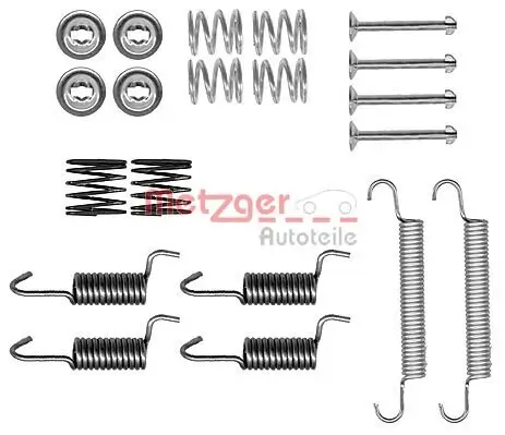 Zubehörsatz, Feststellbremsbacken Hinterachse METZGER AUTOTEILE 105-0899 Bild Zubehörsatz, Feststellbremsbacken Hinterachse METZGER AUTOTEILE 105-0899