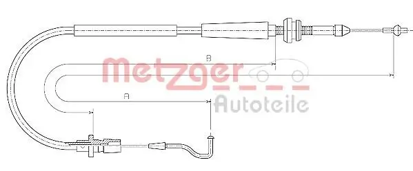 Gaszug METZGER AUTOTEILE 11.0637