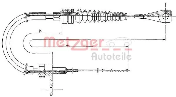 Gaszug METZGER AUTOTEILE 11.0651