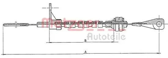 Gaszug METZGER AUTOTEILE 11.065 Bild Gaszug METZGER AUTOTEILE 11.065