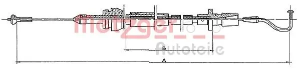 Gaszug METZGER AUTOTEILE 11.082