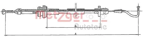 Gaszug METZGER AUTOTEILE 11.087