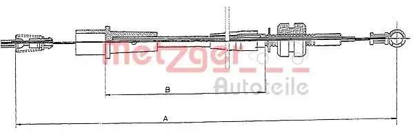 Gaszug METZGER AUTOTEILE 11.1242
