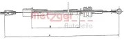 Gaszug METZGER AUTOTEILE 11.1242