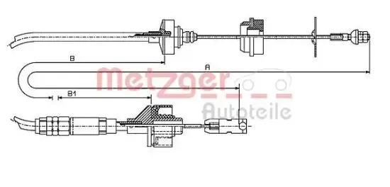 Seilzug, Kupplungsbetätigung METZGER 11.2148 Bild Seilzug, Kupplungsbetätigung METZGER 11.2148