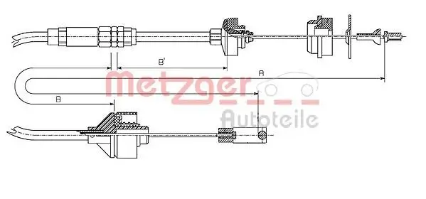 Seilzug, Kupplungsbetätigung METZGER 11.2195