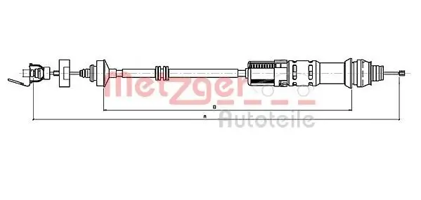 Seilzug, Kupplungsbetätigung METZGER 11.2199