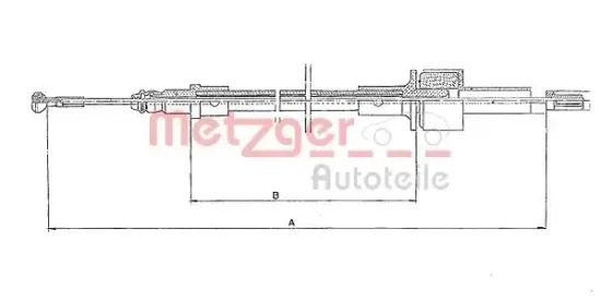 Seilzug, Kupplungsbetätigung METZGER AUTOTEILE 11.2324 Bild Seilzug, Kupplungsbetätigung METZGER AUTOTEILE 11.2324