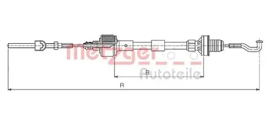 Seilzug, Kupplungsbetätigung METZGER 11.2531 Bild Seilzug, Kupplungsbetätigung METZGER 11.2531