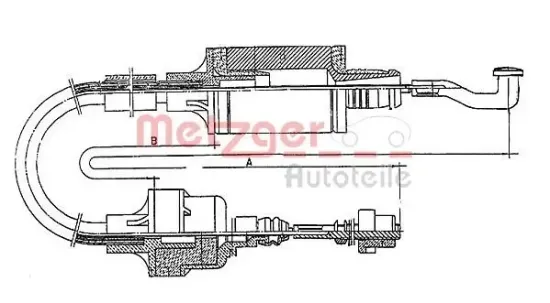 Seilzug, Kupplungsbetätigung METZGER 11.2552 Bild Seilzug, Kupplungsbetätigung METZGER 11.2552