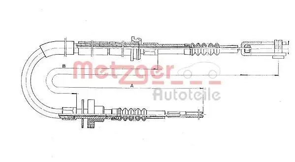 Seilzug, Kupplungsbetätigung METZGER 11.3910