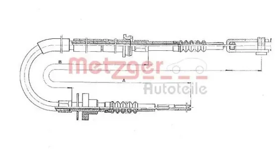 Seilzug, Kupplungsbetätigung METZGER 11.3910 Bild Seilzug, Kupplungsbetätigung METZGER 11.3910