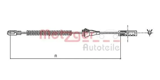 Seilzug, Feststellbremse hinten links hinten rechts METZGER AUTOTEILE 11.5959 Bild Seilzug, Feststellbremse hinten links hinten rechts METZGER AUTOTEILE 11.5959