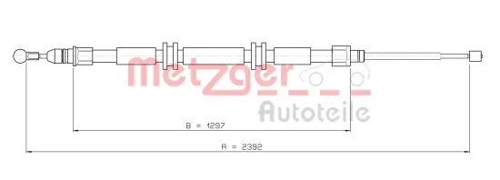 Seilzug, Feststellbremse METZGER 11.6686 Bild Seilzug, Feststellbremse METZGER 11.6686