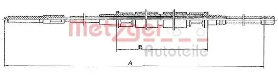 Seilzug, Feststellbremse METZGER 11.704 Bild Seilzug, Feststellbremse METZGER 11.704