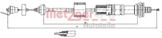 Seilzug, Kupplungsbetätigung METZGER 11.2154 Bild Seilzug, Kupplungsbetätigung METZGER 11.2154