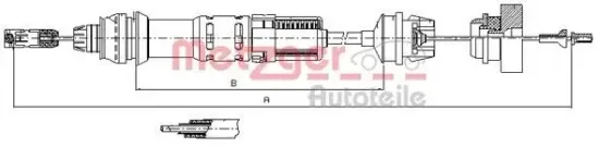 Seilzug, Kupplungsbetätigung METZGER 11.2280 Bild Seilzug, Kupplungsbetätigung METZGER 11.2280