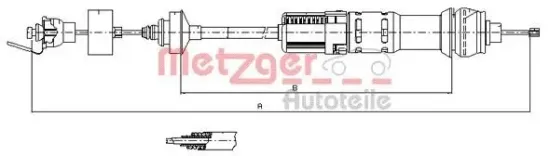 Seilzug, Kupplungsbetätigung METZGER 11.2284 Bild Seilzug, Kupplungsbetätigung METZGER 11.2284