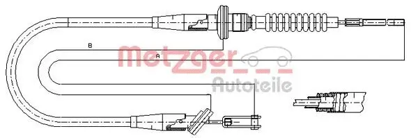 Seilzug, Kupplungsbetätigung METZGER 11.2535