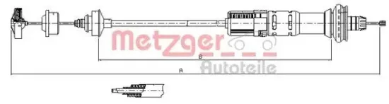 Seilzug, Kupplungsbetätigung METZGER AUTOTEILE 11.3028 Bild Seilzug, Kupplungsbetätigung METZGER AUTOTEILE 11.3028