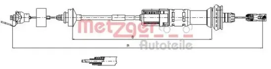 Seilzug, Kupplungsbetätigung METZGER 11.3043 Bild Seilzug, Kupplungsbetätigung METZGER 11.3043