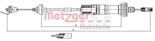 Seilzug, Kupplungsbetätigung METZGER 11.3049