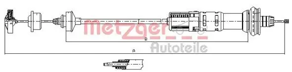 Seilzug, Kupplungsbetätigung METZGER 11.3058