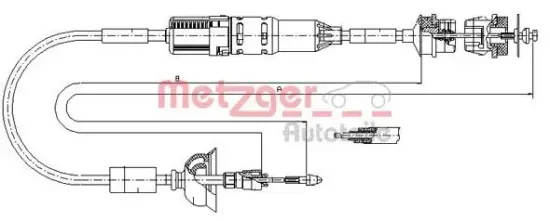 Seilzug, Kupplungsbetätigung METZGER 11.3264 Bild Seilzug, Kupplungsbetätigung METZGER 11.3264