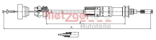 Seilzug, Kupplungsbetätigung METZGER 11.3921