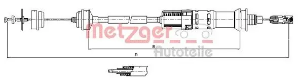 Seilzug, Kupplungsbetätigung METZGER 11.3923