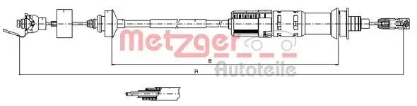 Seilzug, Kupplungsbetätigung METZGER 11.3924