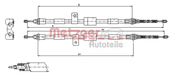 Seilzug, Feststellbremse METZGER 11.5456