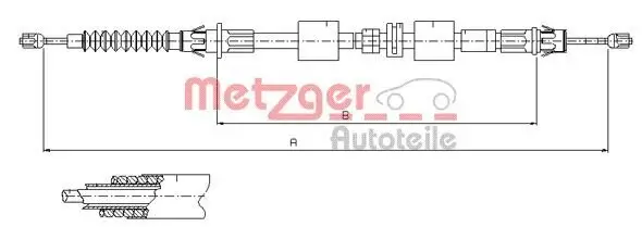 Seilzug, Feststellbremse METZGER 11.5508