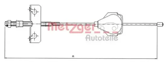 Seilzug, Feststellbremse vorne METZGER 11.5513 Bild Seilzug, Feststellbremse vorne METZGER 11.5513