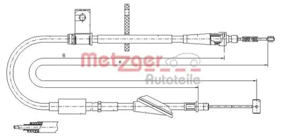 Seilzug, Feststellbremse hinten links METZGER AUTOTEILE 11.5746 Bild Seilzug, Feststellbremse hinten links METZGER AUTOTEILE 11.5746