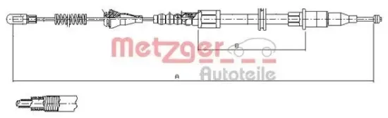 Seilzug, Feststellbremse METZGER 11.5753 Bild Seilzug, Feststellbremse METZGER 11.5753