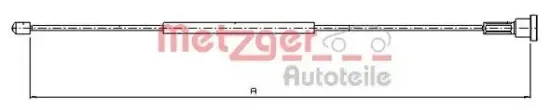 Seilzug, Feststellbremse hinten rechts METZGER AUTOTEILE 11.5757 Bild Seilzug, Feststellbremse hinten rechts METZGER AUTOTEILE 11.5757