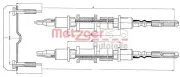 Seilzug, Feststellbremse hinten METZGER 11.5821