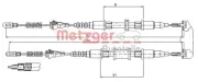 Seilzug, Feststellbremse hinten METZGER 11.5854